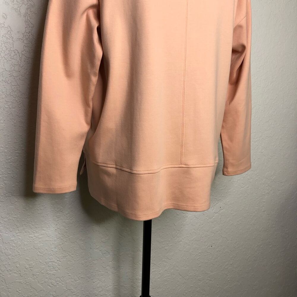 Eileen Fisher light orange apricot sweatshirt knit top size Petite Medium PM - Picture 11 of 15